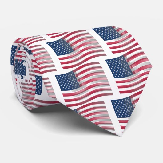 Cravate USA Unites : Stripes & Stars en Gras Design (Roulé)