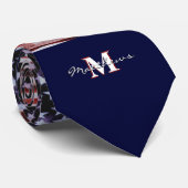 Cravate USA Vintage Drapeau Patriotique Juillet4e Personna (Roulé)