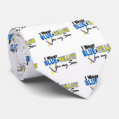 Cravate Usage de syndrome de Down I bleu et jaune pour mon (Roulé)