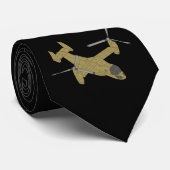 Cravate V-22 Osprey Plane Design d'art aéronautique (Roulé)