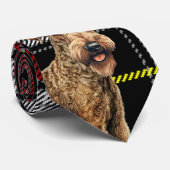 Cravate Vacances Airedale Terrier Chien Rouge Plaid Noël (Roulé)