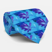 Cravate Vacances Cactus - Bleu (Roulé)