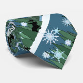 Cravate Vacances d'hiver de l'orignal et du wapiti (Roulé)