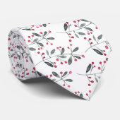 Cravate Vacances d'hiver rouges et vertes de branche de (Roulé)