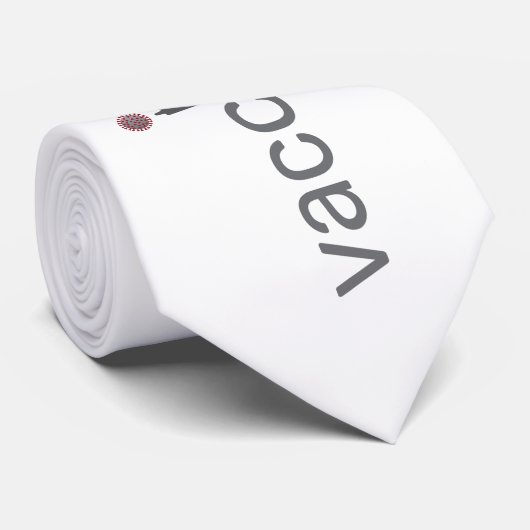 Cravate Vaccinated - text, coronavirus and vaccine (Roulé)