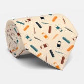 Cravate Vaccins vintages - gros sur la crème (Roulé)