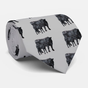 Cravate Vache Angus Noire et veau mignon
