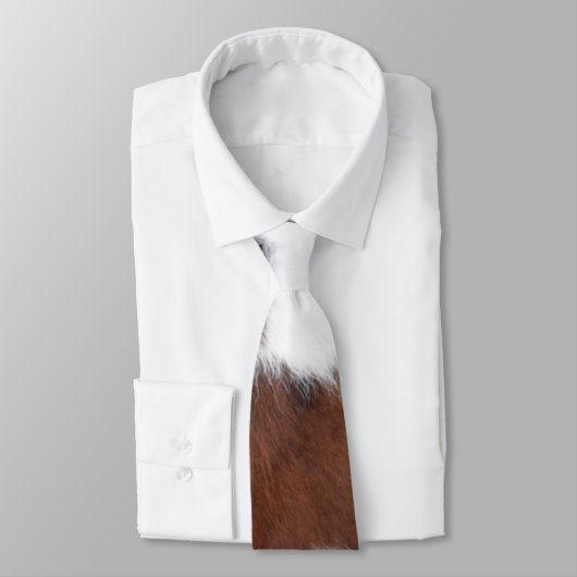 Cravate Vache blanc Brown (Attaché)
