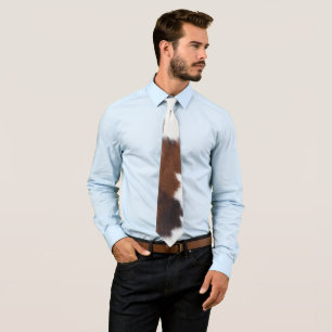 Cravate Vache blanc Brown