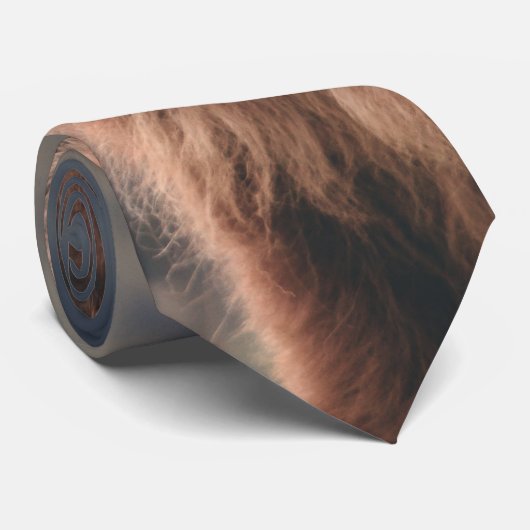 Cravate Vache de Highland calvaire herbe d'automne monogra (Roulé)