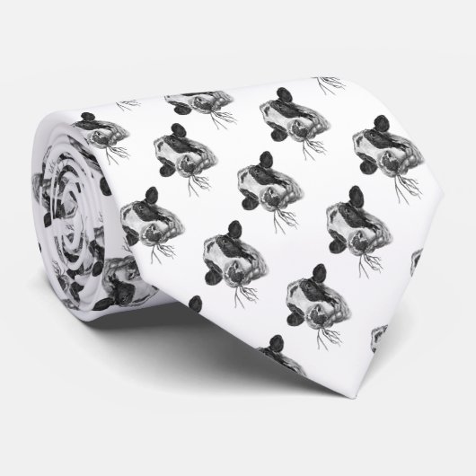 Cravate Vache laitière heureuse de frison du Holstein (Roulé)