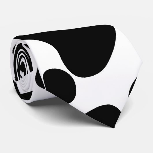 Cravate Vache laitière Noir n Blanc (Roulé)