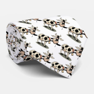 Cravate Vache noire et blanche mignonne