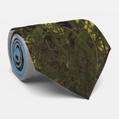 Cravate Vache noire pâturage vert champ soleil (Roulé)