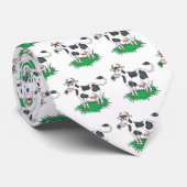 Cravate vache paissant heureuse (Roulé)