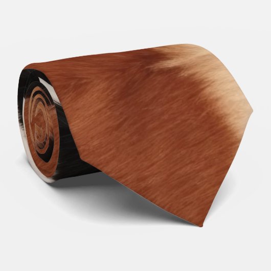 Cravate Vachette animale à la crème Brown occidentale (Roulé)