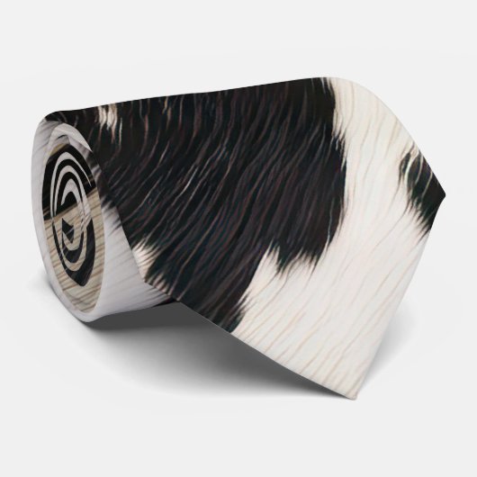 Cravate Vachette noire blanche sud-ouest (Roulé)