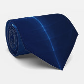 Cravate Vague lumière bleue ondulée (Roulé)
