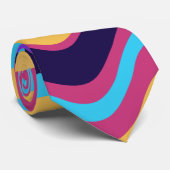 Cravate Vagues Abstraites (Roulé)