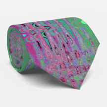 Vagues abstraites atomiques groovy rose et vert ci