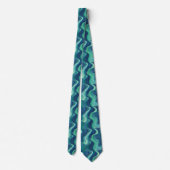 Cravate Vagues abstraites bleu et vert (Dos)