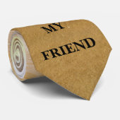 Cravate Vagues avec devise - (Roulé)