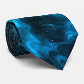 Cravate Vagues bleu foncé (Roulé)