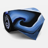 Cravate Vagues bleues (Roulé)