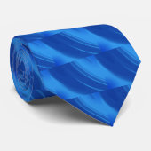 Cravate Vagues bleues royales (Roulé)