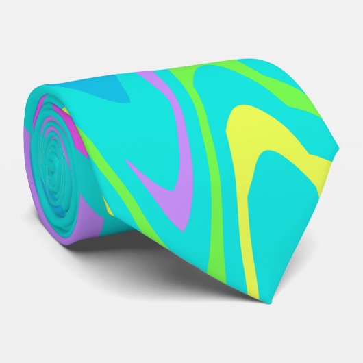 Cravate Vagues colorées (Roulé)