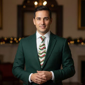 Cravate Vagues de Noël et flocons de neige