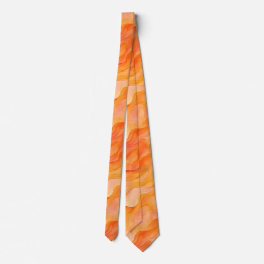 Cravate Vagues de rêve orange (Dos)