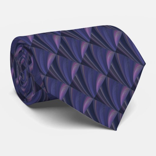 Cravate Vagues de sable douces violettes (Roulé)