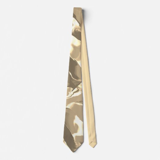 Cravate Vagues de Tan et design Brown (Devant)