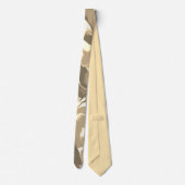 Cravate Vagues de Tan et design Brown (Dos)