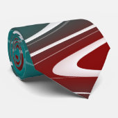 Cravate Vagues en blanc (Roulé)