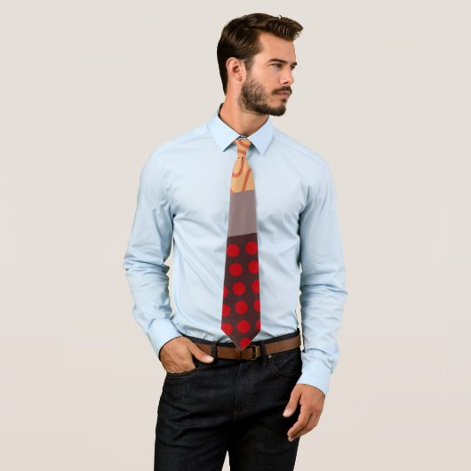 Cravate Vagues et pluie (En situation)