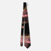 CRAVATE VAGUES FRACTALES BROWN ROSES, ÉPAULES, MONOGRAMME  (Dos)