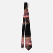 CRAVATE VAGUES FRACTALES, ÉPAULES EN NOIR BROWN ROSE ANTIQ (Dos)