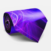 CRAVATE VAGUES FRACTALES ET ÉPAULES, MONOGRAMME DE GEM BLE (Roulé)