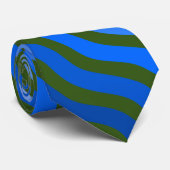 Cravate Vagues motif -01 D Green BG (Roulé)