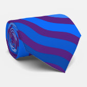 Cravate Vagues motif -01 D Violet BG (Roulé)