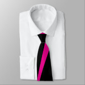 Cravate Vagues simples 2 en Magenta et noir (Attaché)