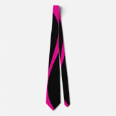 Cravate Vagues simples 2 en Magenta et noir (Devant)