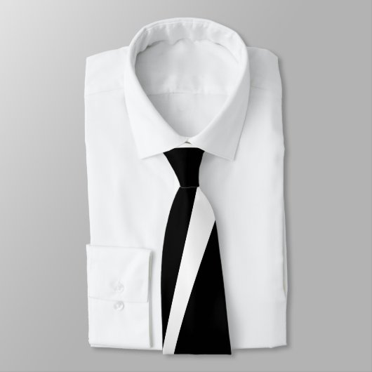 Cravate Vagues simples 2 - Noir et blanc (Attaché)