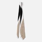 Cravate Vagues simples 2 - Taupe, noir et blanc (Dos)
