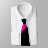 Cravate Vagues simples 3 en Magenta et noir (Attaché)