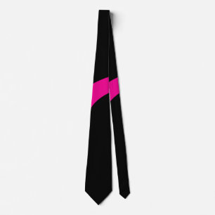 Cravate Vagues simples 3 en Magenta et noir