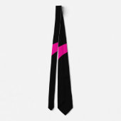 Cravate Vagues simples 3 en Magenta et noir (Dos)
