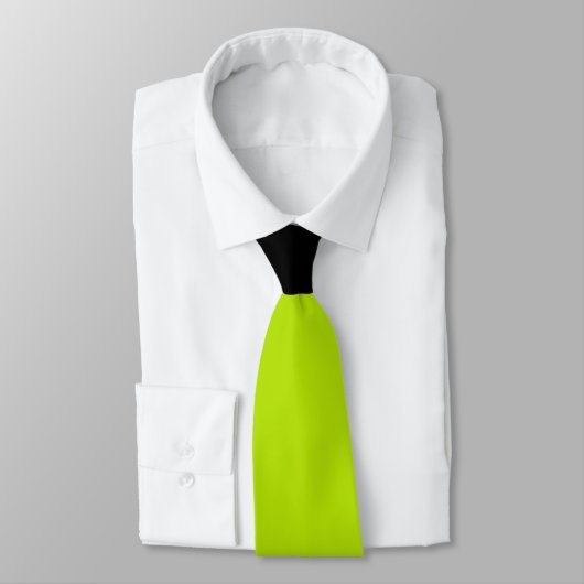 Cravate Vagues simples en vert citron (Attaché)